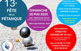 Évènements CAFC 13e petanque Panneau