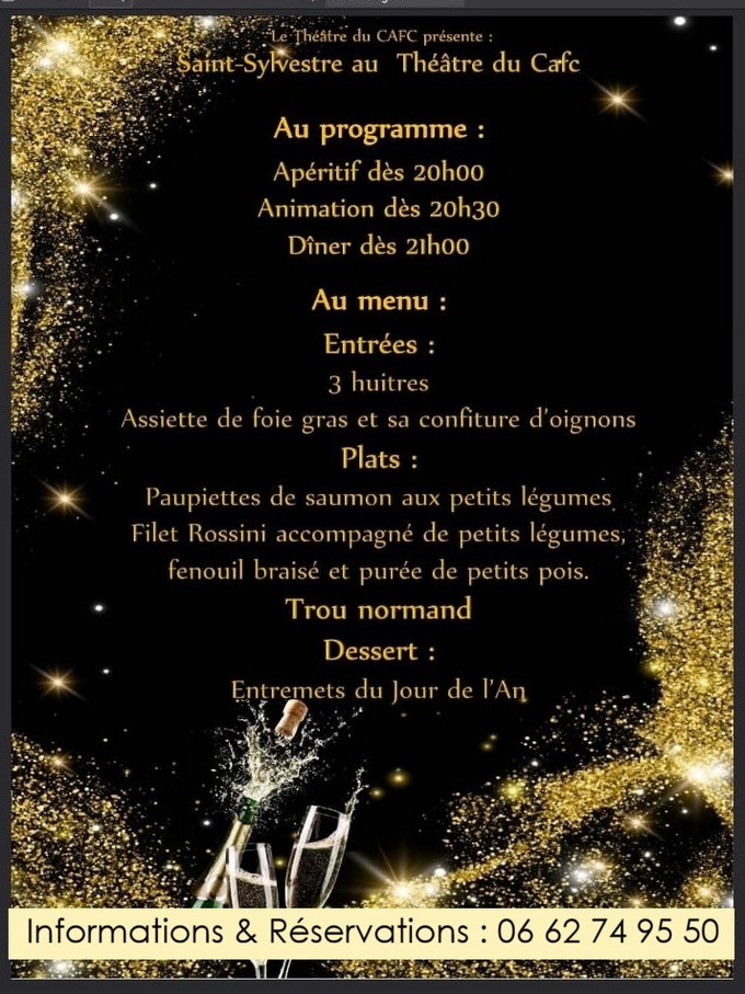 Saint-Sylvestre au Théâtre CAFC Menu